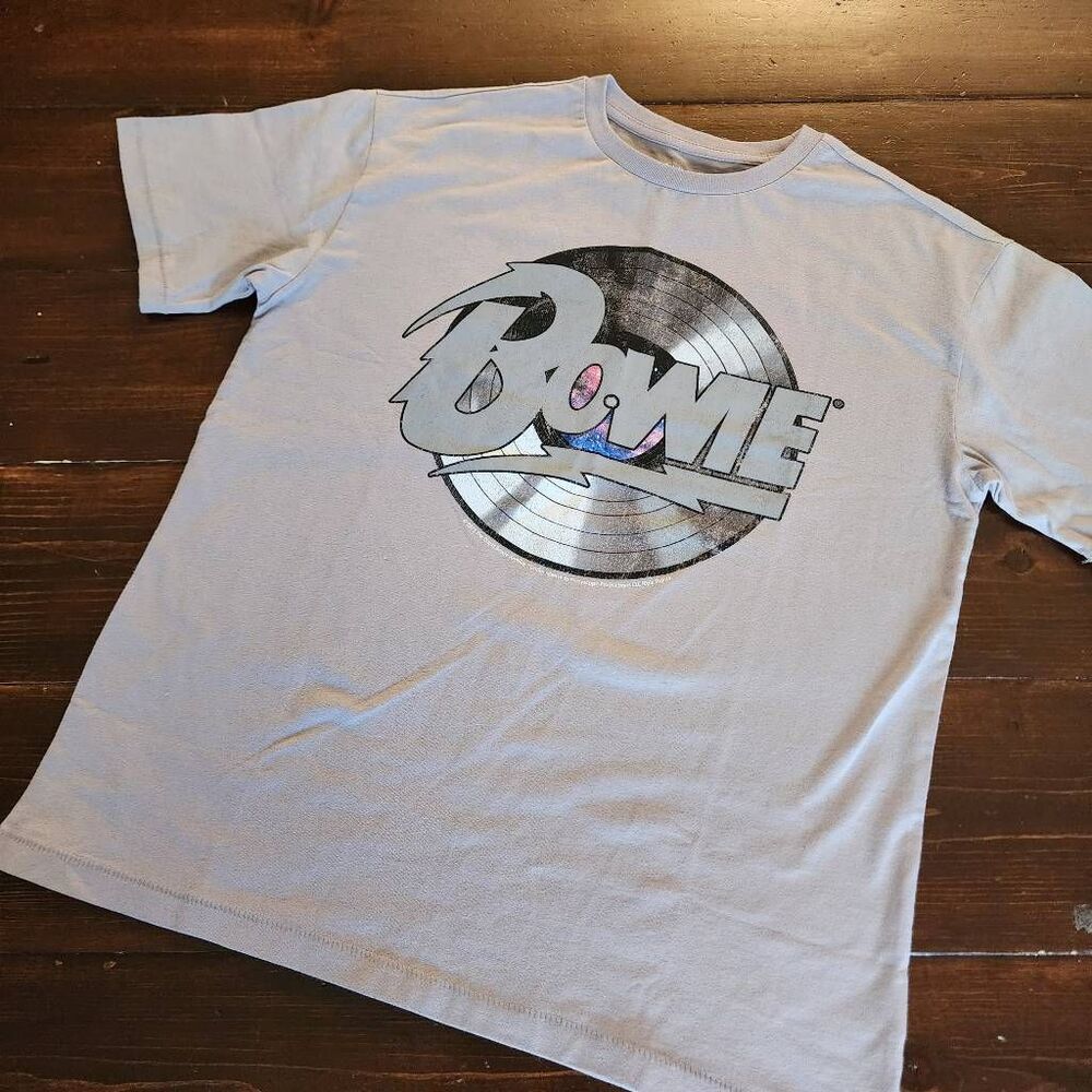 Gap Teens David Bowie Gray Graphic Tshirt Size 12